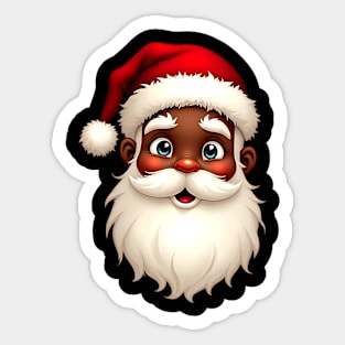 African American Santa Sticker